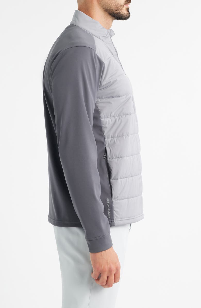 Peter Millar Weld Hybrid Half Zip Pullover, Alternate, color, Iridium / Oslo Grey