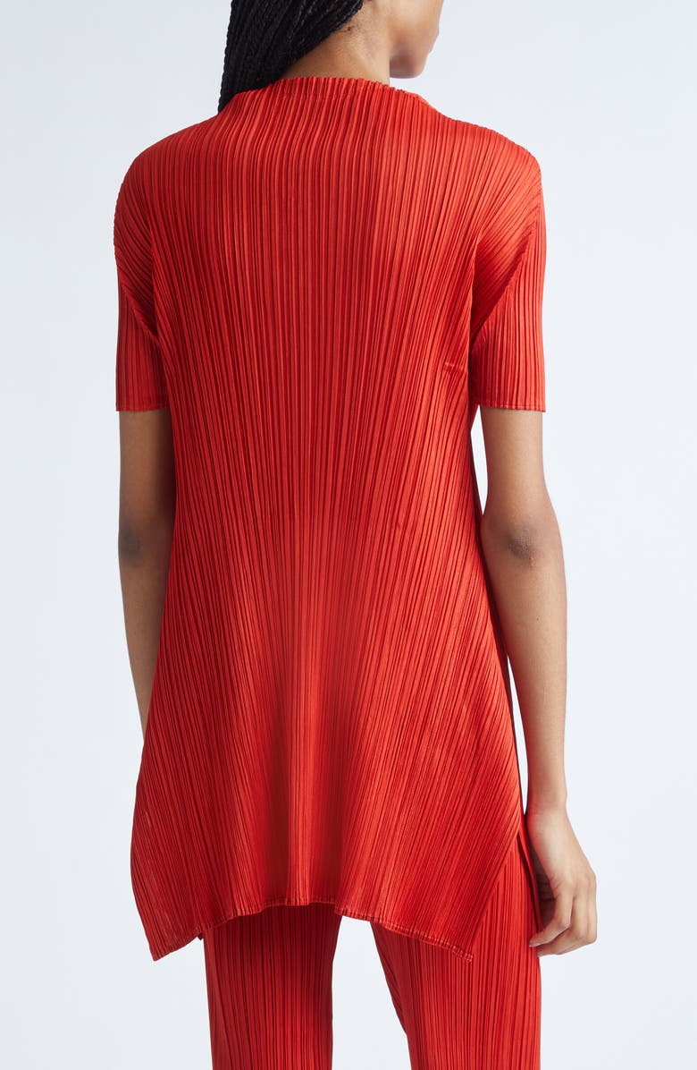 Pleats Please Issey Miyake Monthly Colors July Pleated Tunic, Alternate, color, Bright Red