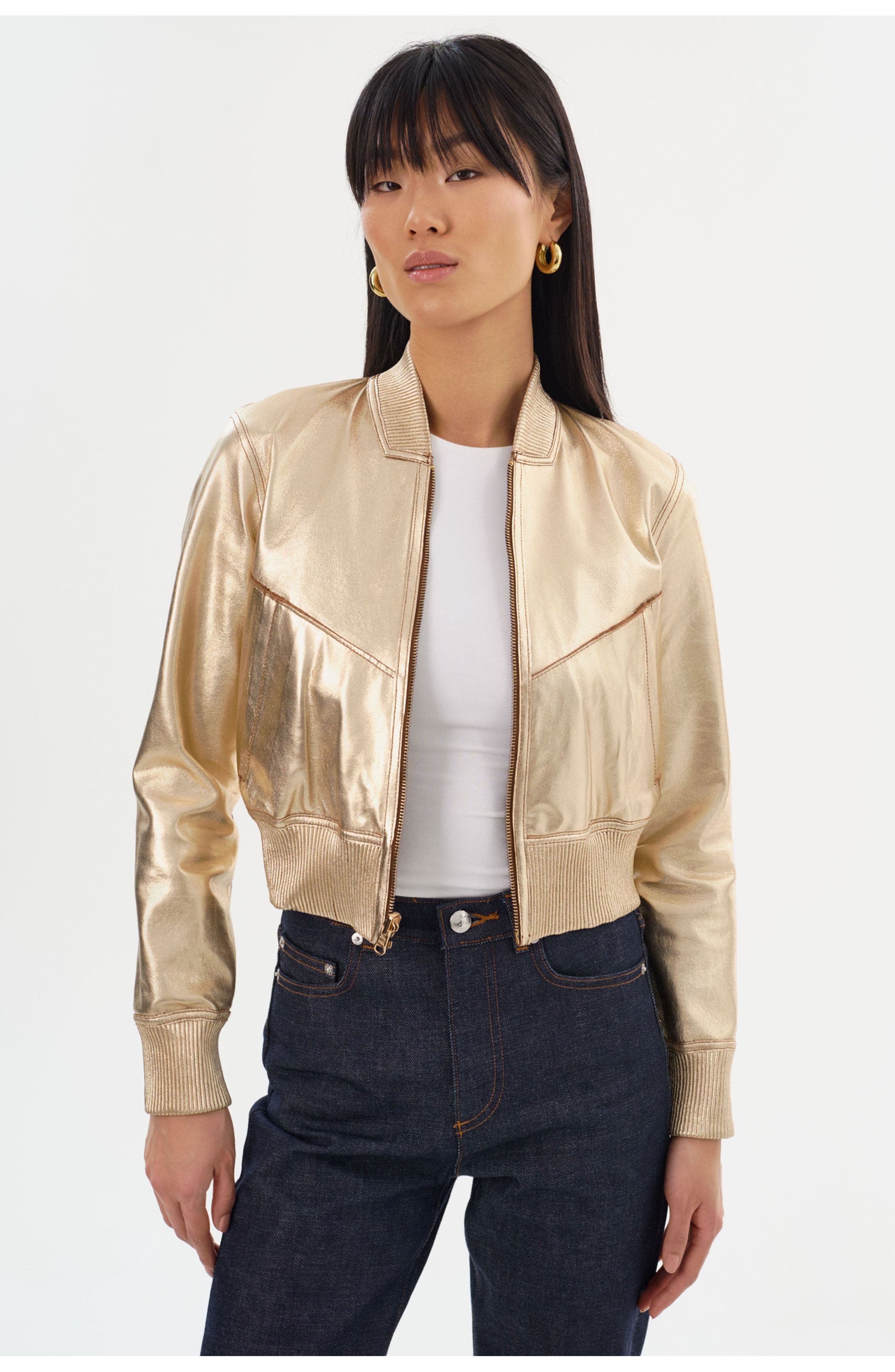 Kordella | Reversible Leather Bomber Jacket - image 4