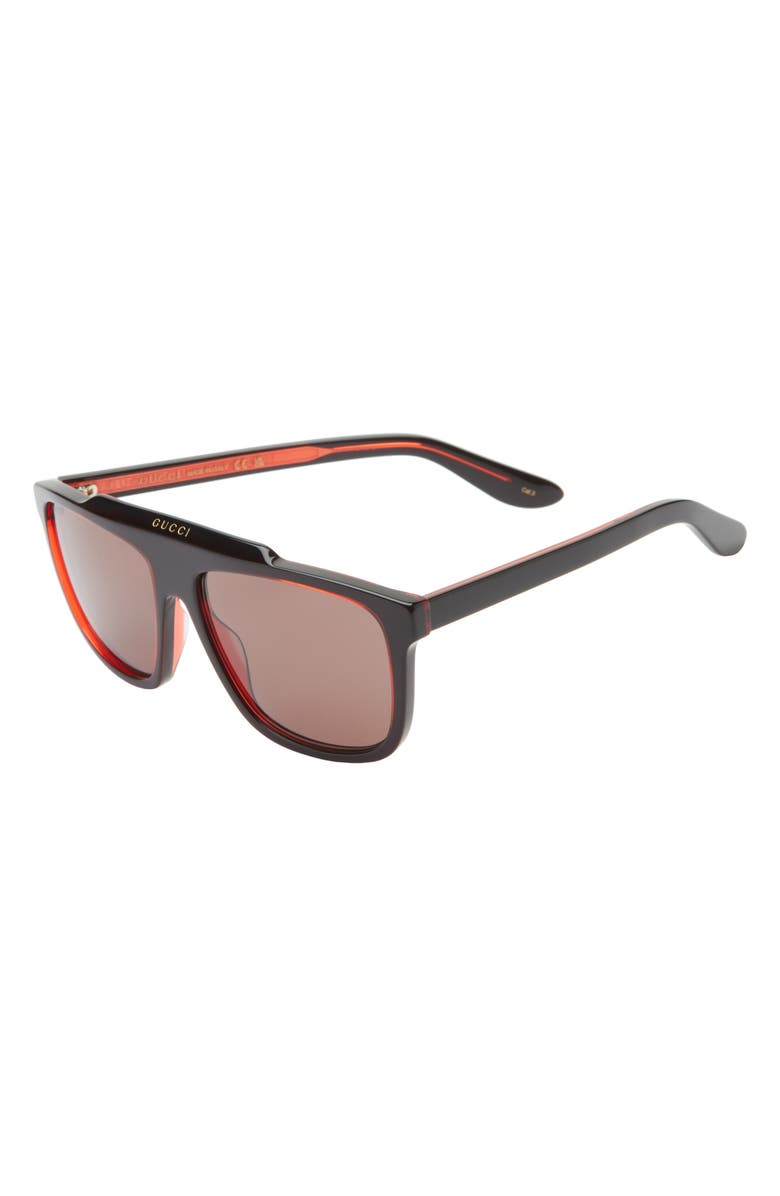 Gucci 58mm Shield Sunglasses, Alternate, color, 