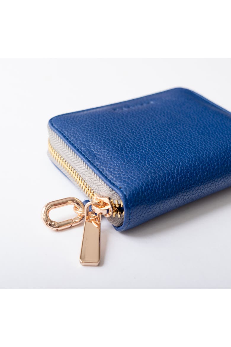Small Zipper Wallet with Detachable Key Ring, Alternate, color, Cobalt Blue