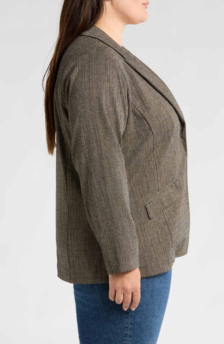 Wit & Wisdom Open Front Blazer, Alternate, color, Peanut Butter Black