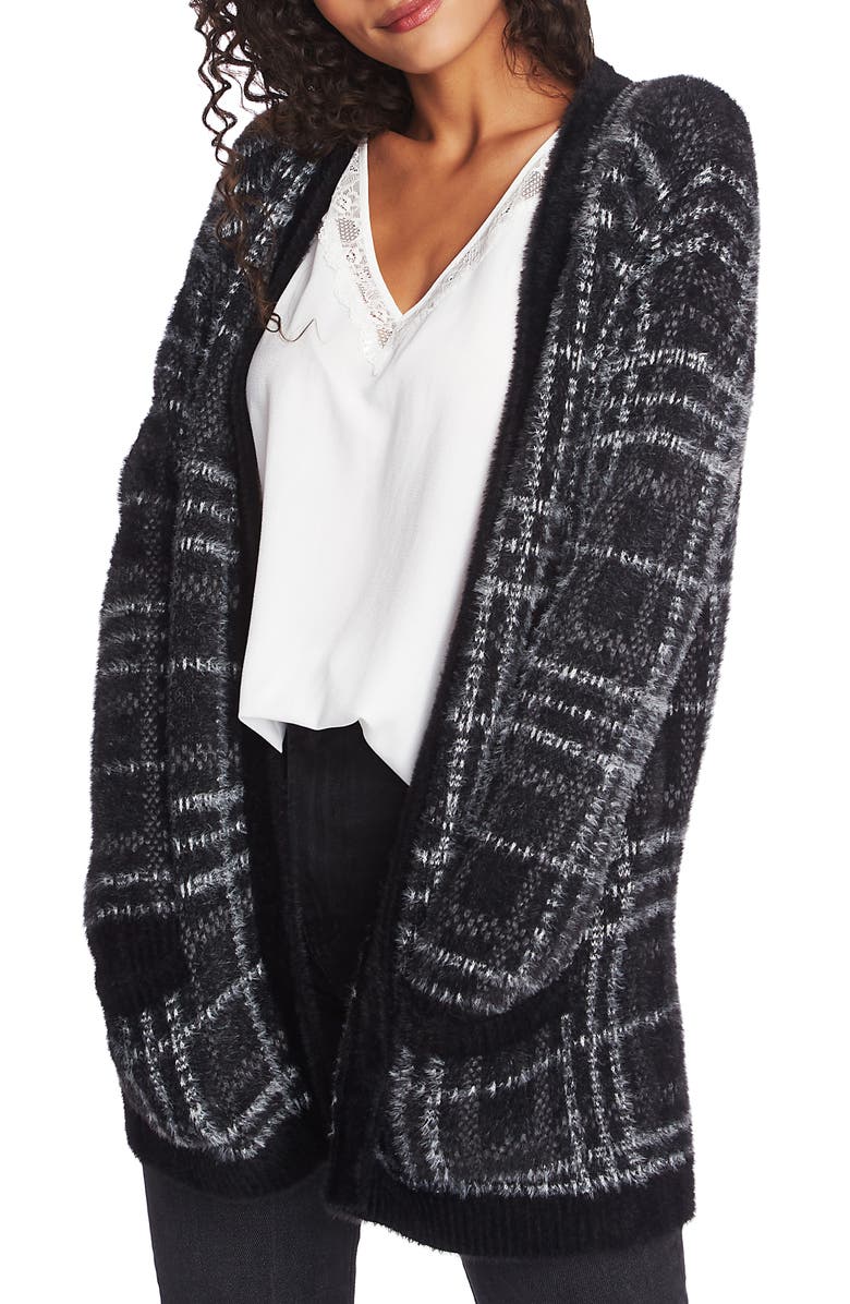 1.STATE Plaid Eyelash Cardigan, Main, color,