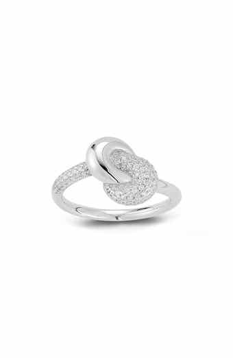 Pavé Cubic Zirconia Love Knot Ring