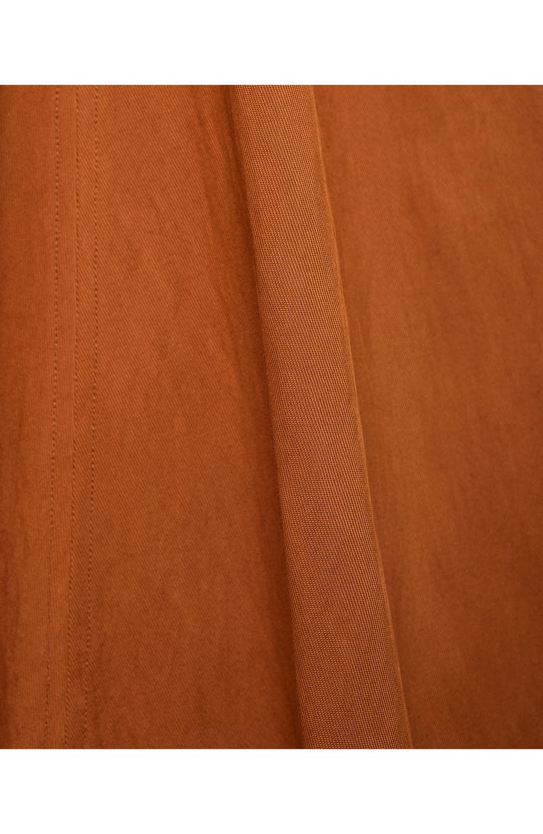 MANGO Ruched Midi Dress, Alternate, color, Brown