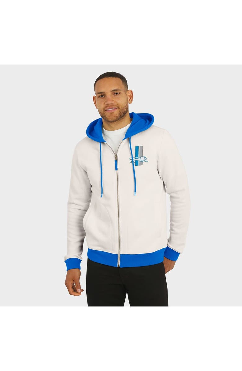 Darius Rucker Collection by Fanatics Men
s Darius Rucker Collection by Fanatics Cream Detroit Lions Distressed Graphics Full-Zip Hoodie, Alternate, color, 