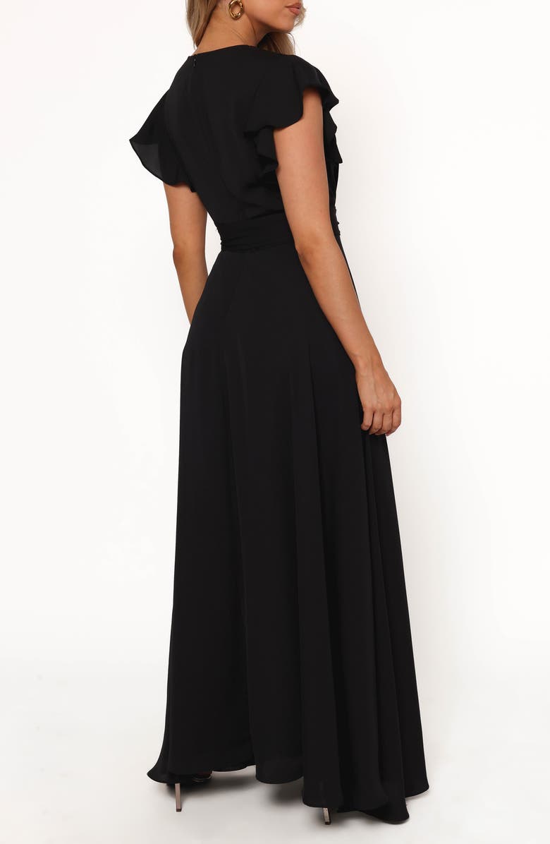 Petal & Pup Maverick Flutter Sleeve Wrap Front Maxi Dress, Alternate, color, 