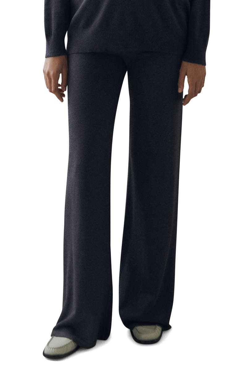 MANGO Wide Leg Knit Pants, Main, color, 
