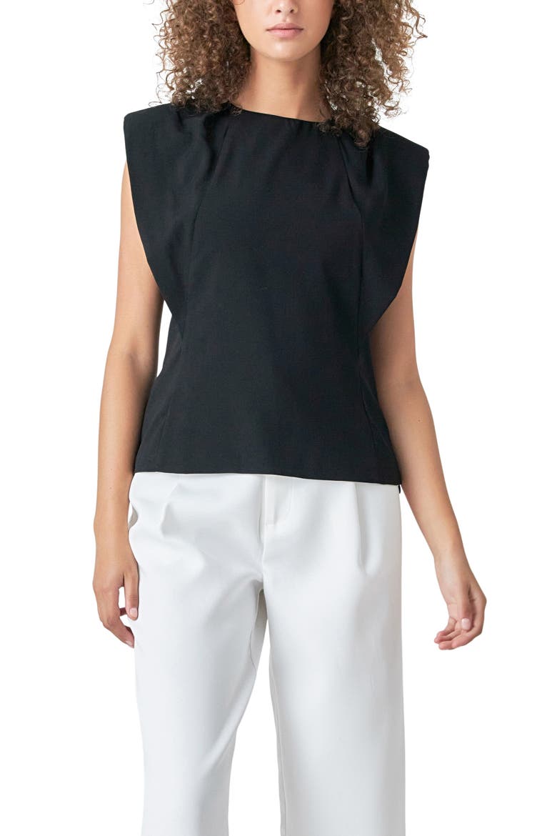 Sleeveless Top, Alternate, color, BLACK