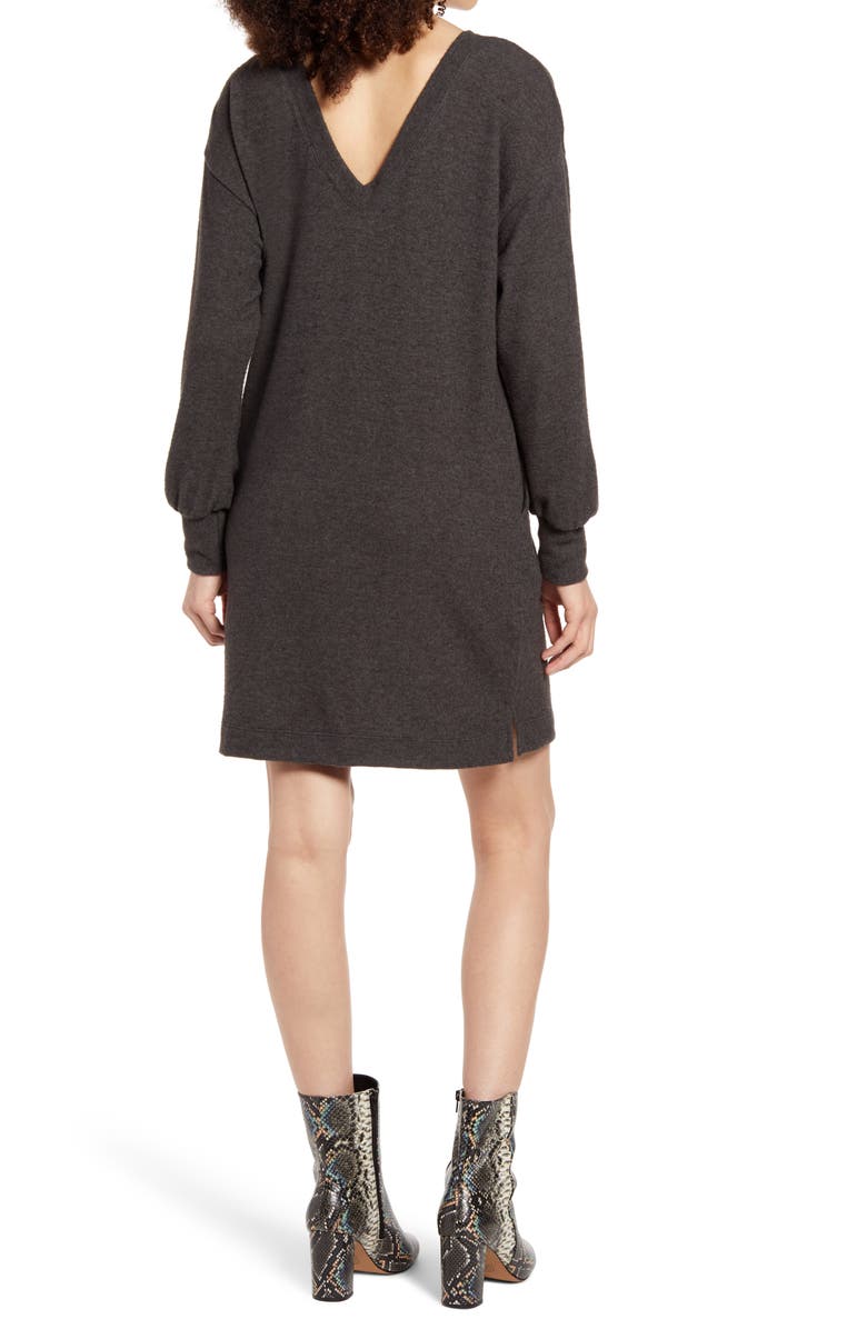Socialite Double-V Long Sleeve Knit Dress, Alternate, color, 