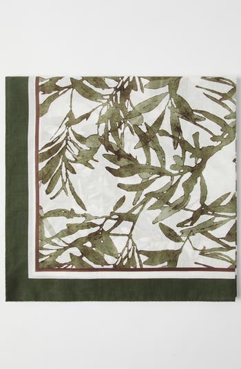 スカーフ Brunello Cucinelli 'Herbarium Print' Scarf 0400022750620_BROWN?wid=600&