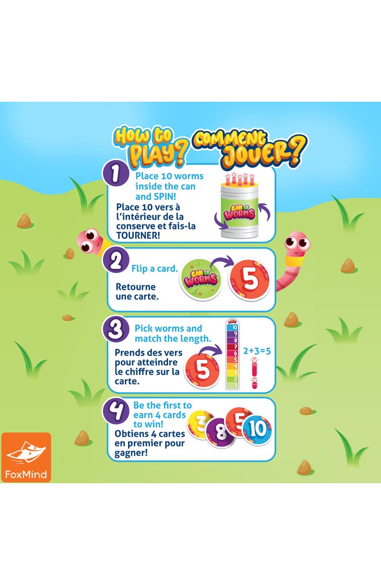 FoxMind Can Of Worms Toy Learning Math Game, Alternate, color, Multicolored