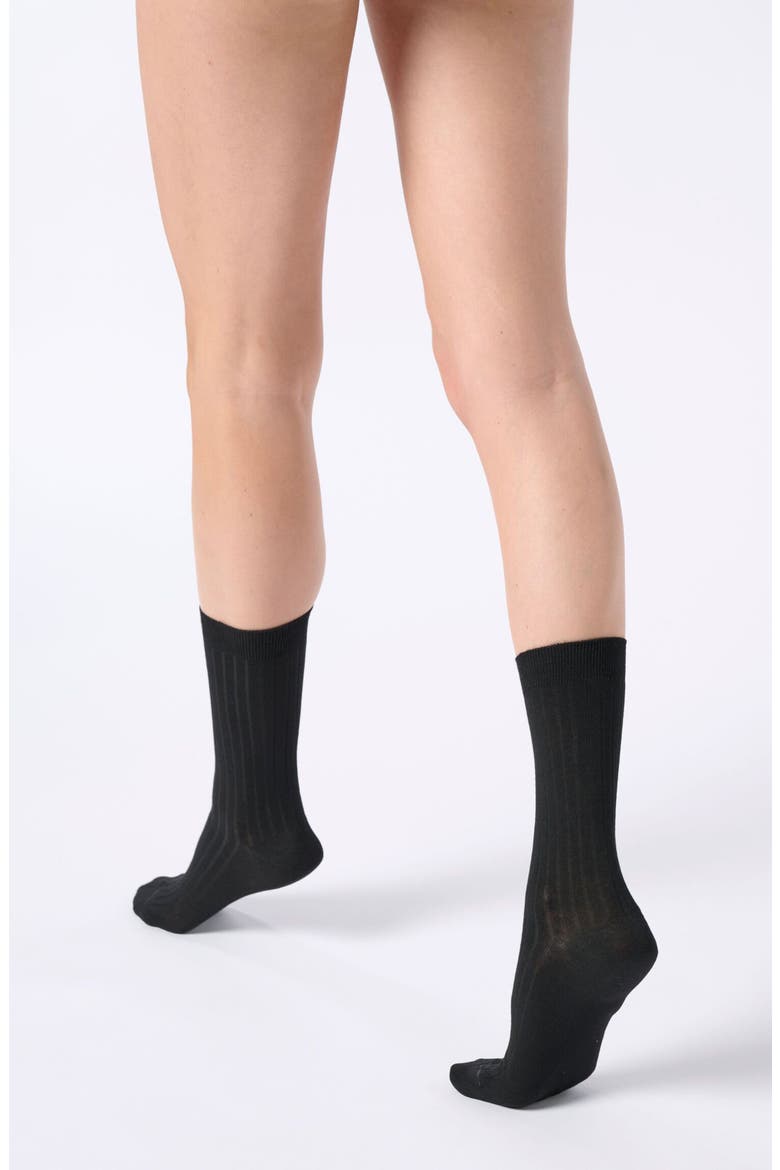 Lightweight Crew Socks, Alternate, color, BLACK