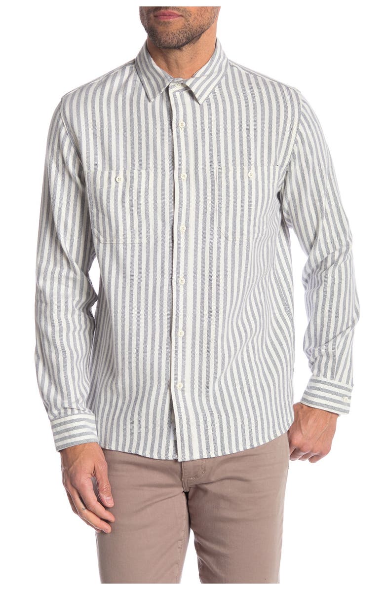 Onia Liam Striped Relaxed Fit Shirt, Main, color, 