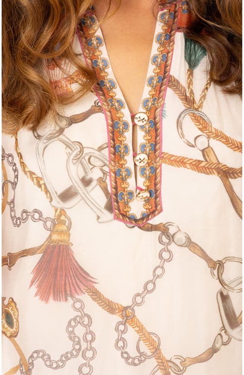 Hale Bob Hana Chiffon Top In Blue