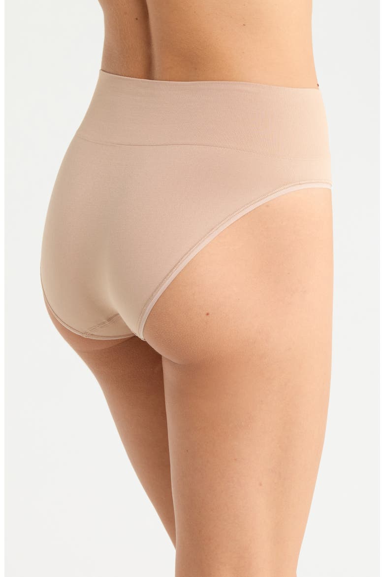 Seamless Hi-Cut Briefs, Alternate, color, TAN WARM