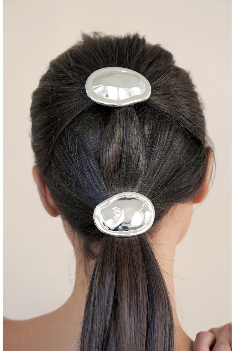 Noble Nugget Hair Pin, Alternate, color, SILVER