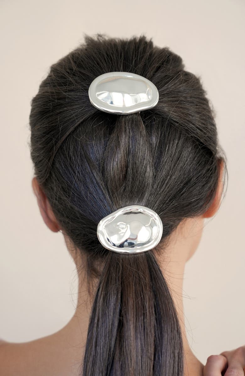 Ettika Noble Nugget Hair Pin, Alternate, color, Silver