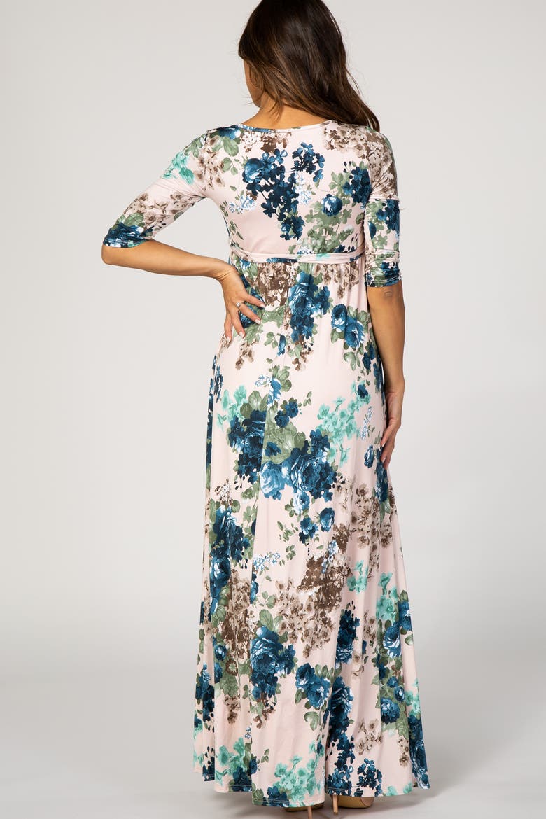 Floral Sash Tie Dress, Alternate, color, Light Pink