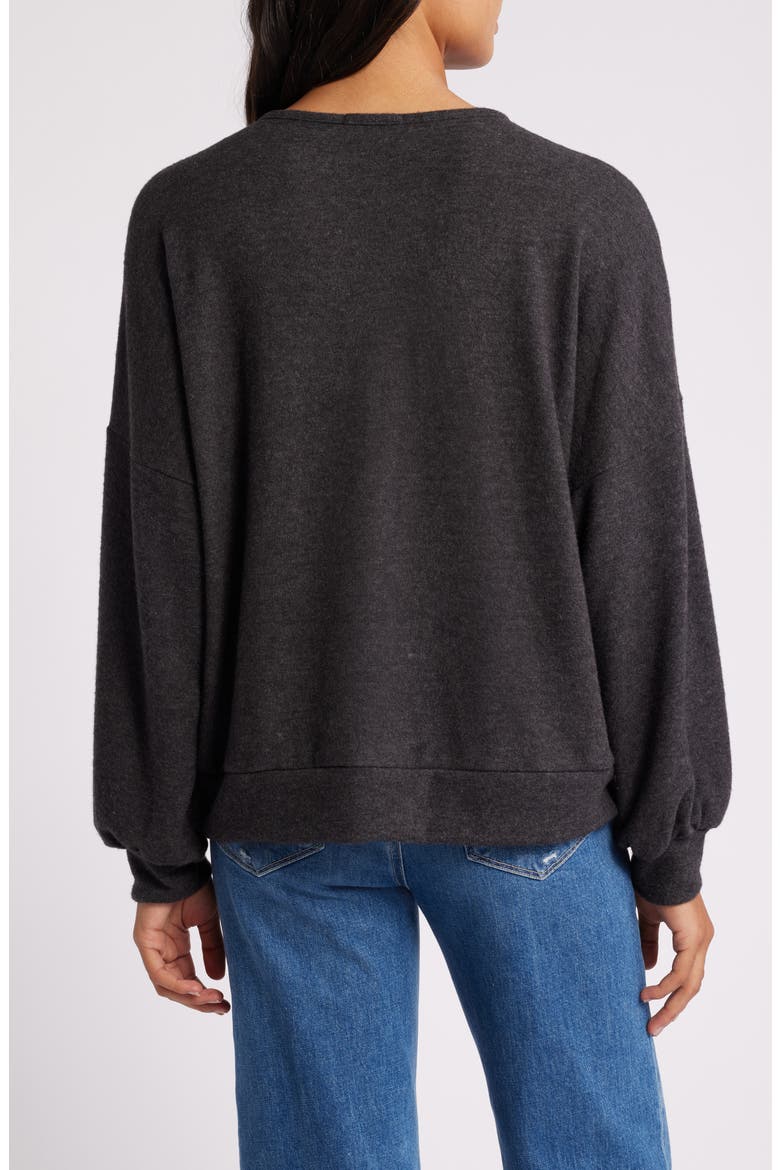 Lace-Up Knit Top, Alternate, color, BLACK