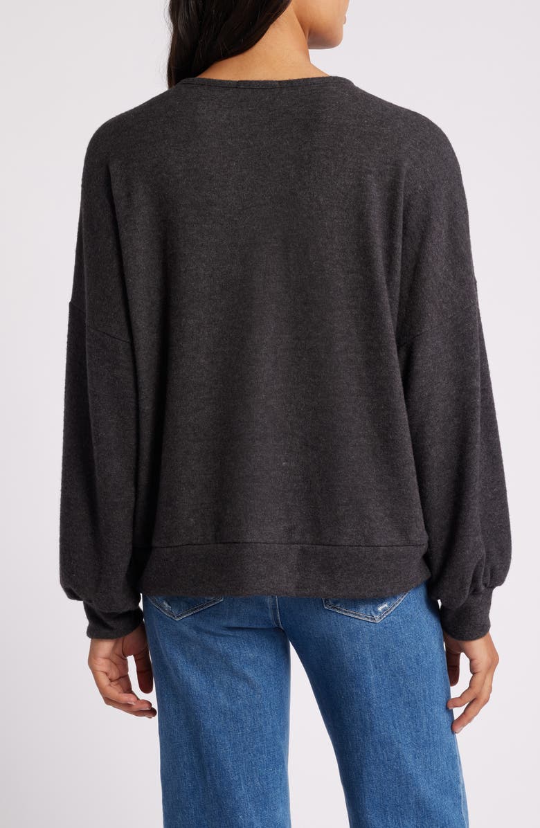 Loveappella Lace-Up Knit Top, Alternate, color, Black