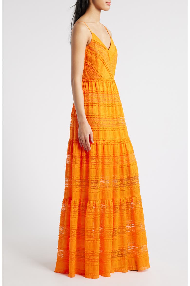 Lace Inset Detail Maxi Sundress, Alternate, color, ORANGE