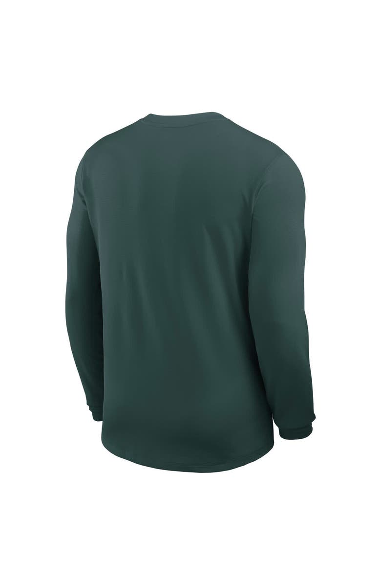 Nike Men's Nike Green Michigan State Spartans 2025 Sideline Coach UV Performance Long Sleeve T-Shirt, Alternate, color, Green