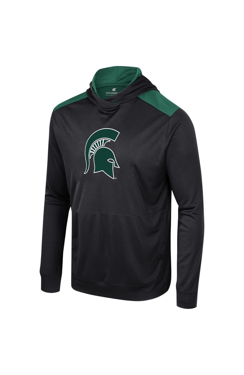 COLOSSEUM Men's Colosseum Black Michigan State Spartans Warm Up Long Sleeve Hoodie T-Shirt, Alternate, color, Black