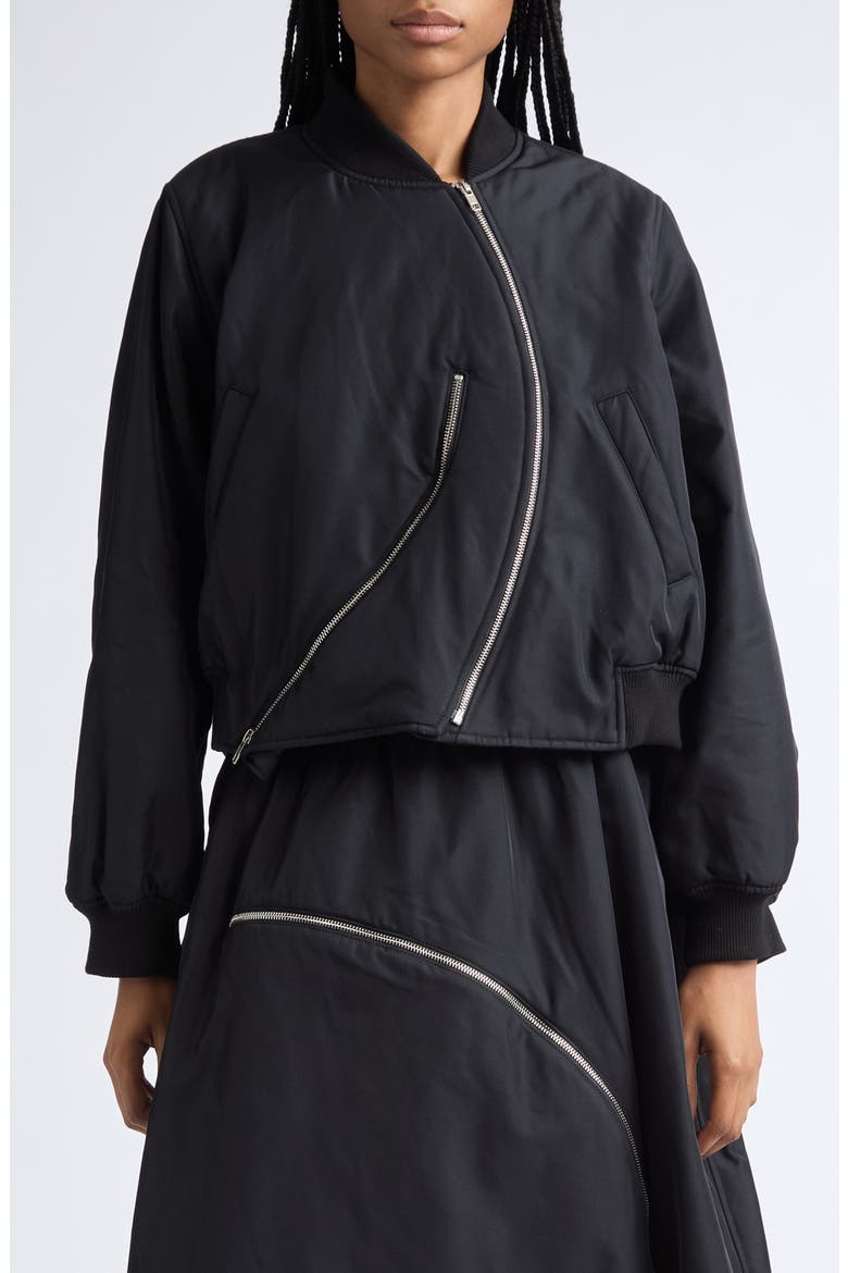 Round Bomber Jacket, Main, color, BLACK