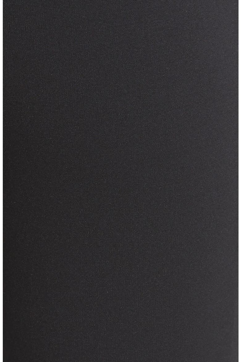 Two by Vince Camuto Faux Leather Trim Moto Leggings, Alternate, color, RICH BLACK