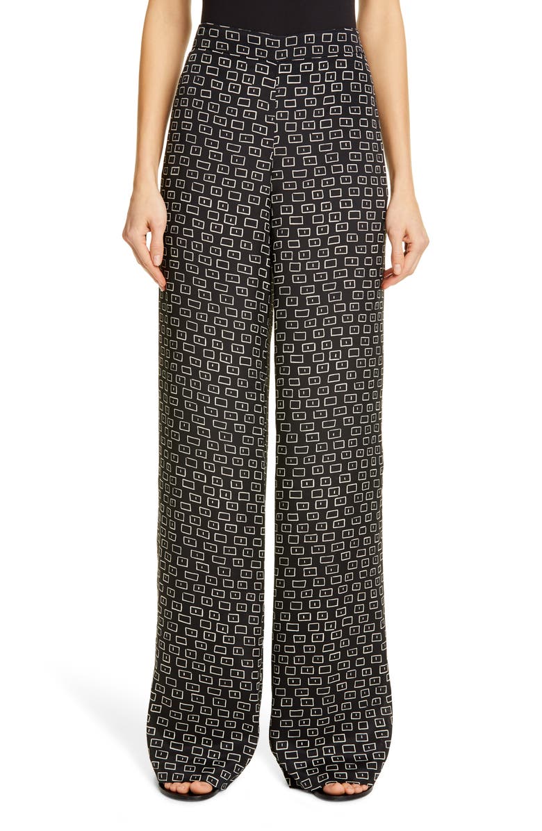 Lafayette 148 New York Columbus Flat Front Wide Leg Pants, Main, color, 