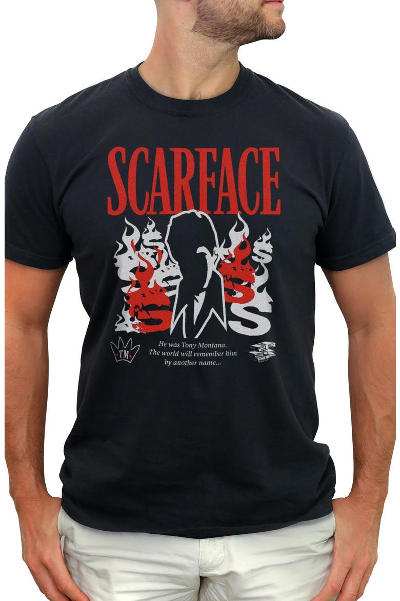 Men's Scarface The World Will Remember Him Silhouette  Graphic T-Shirt, Main, color, Black