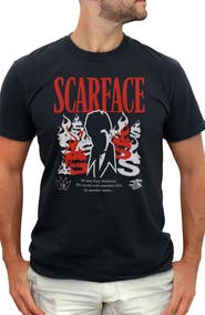 Scarface Men's Scarface The World Will Remember Him Silhouette  Graphic T-Shirt