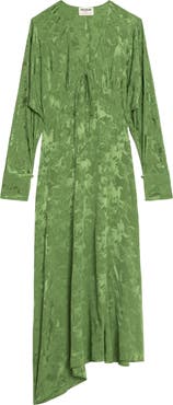 Zadig & Voltaire Rouna Horse Pattern Jacquard Long Sleeve Silk Dress