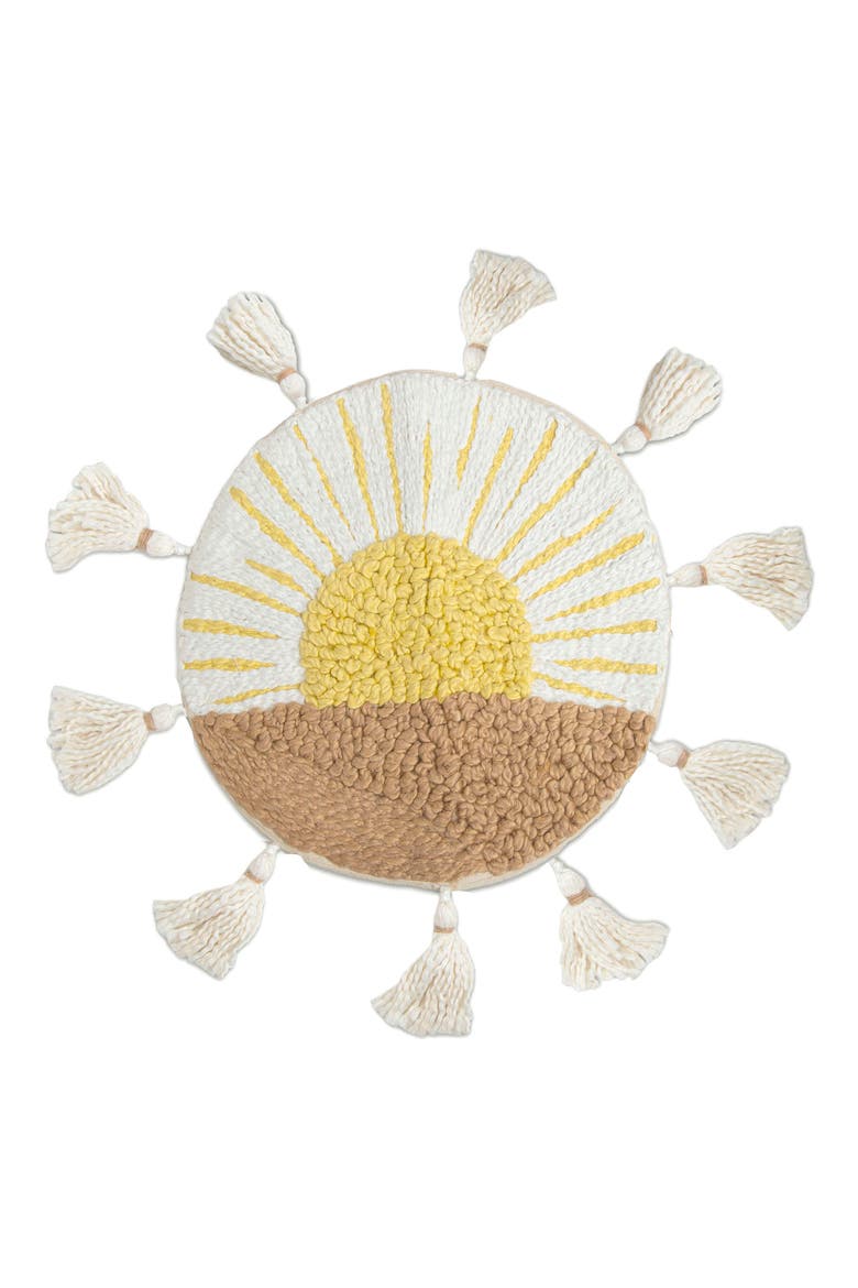 Round Decor Accent Pillow, Main, color, YELLOW