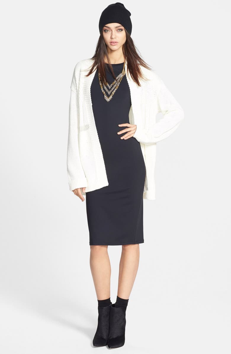 Leith Long Sleeve Midi Dress, Alternate, color,
