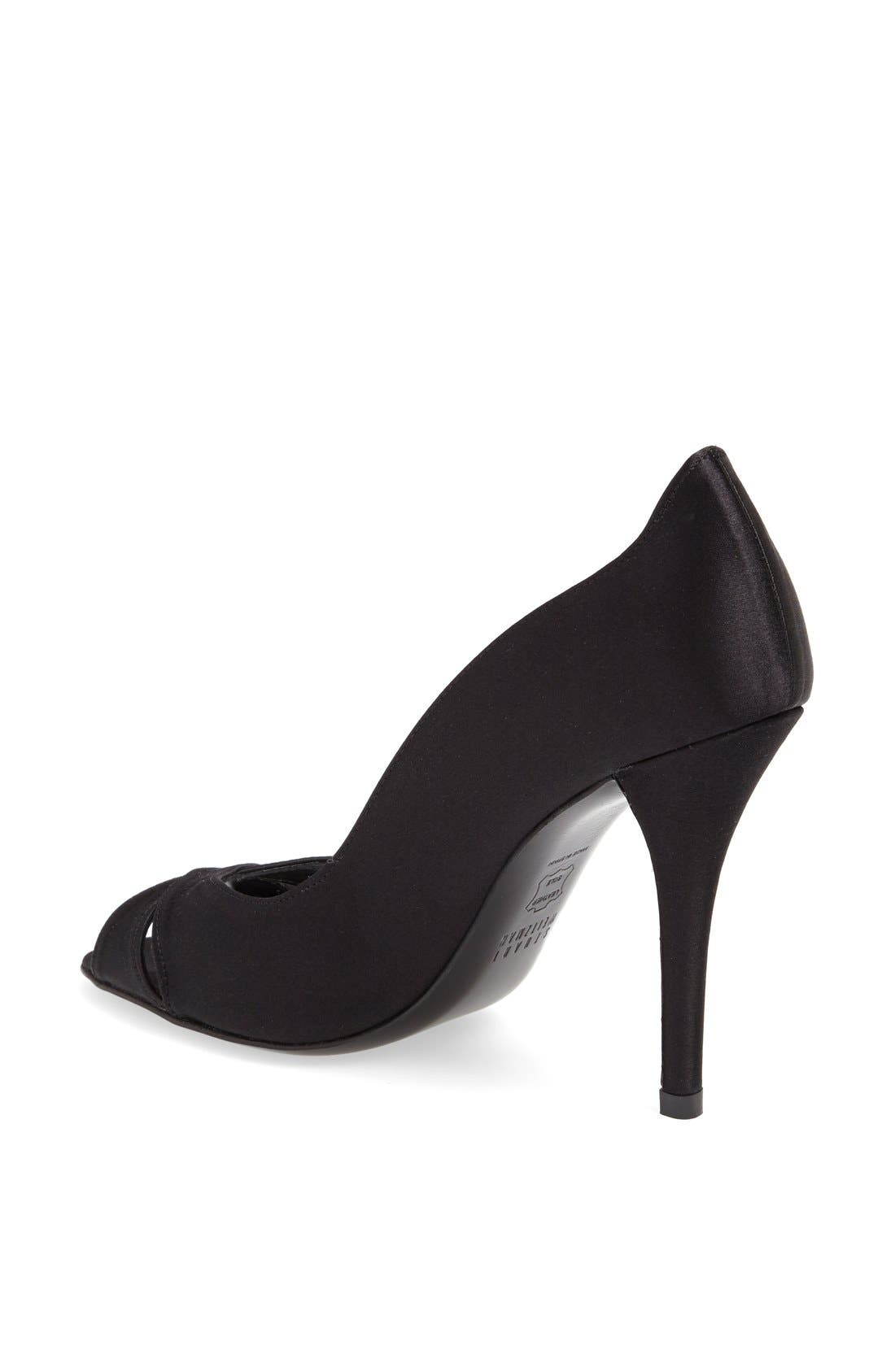 'Showupup' Satin Pump, Alternate, color, BLACK SATIN