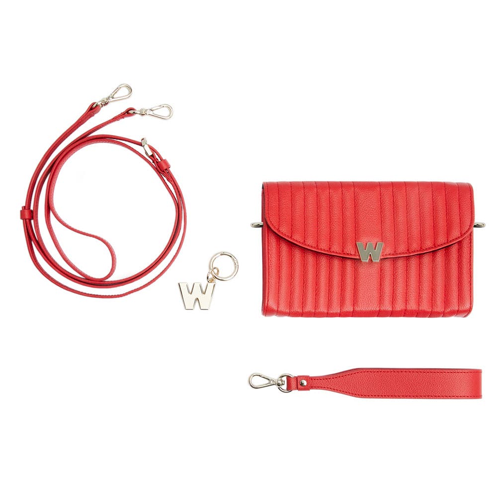 Mimi Crossbody Bag with Wristlet, Alternate, color, Red