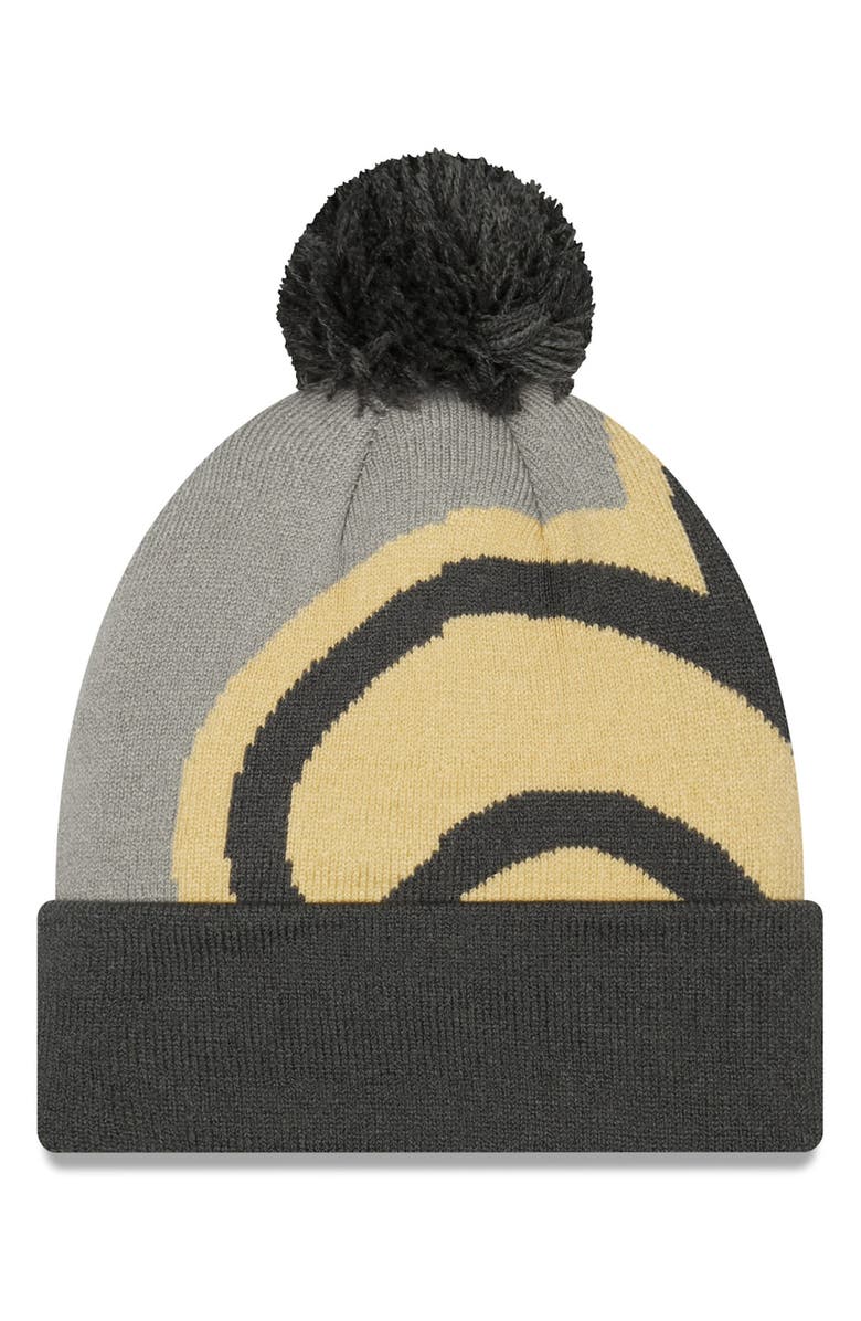 New Era Men's New Era Graphite New Orleans Saints Logo Whiz Redux Cuffed Knit Hat, Alternate, color, Graphite