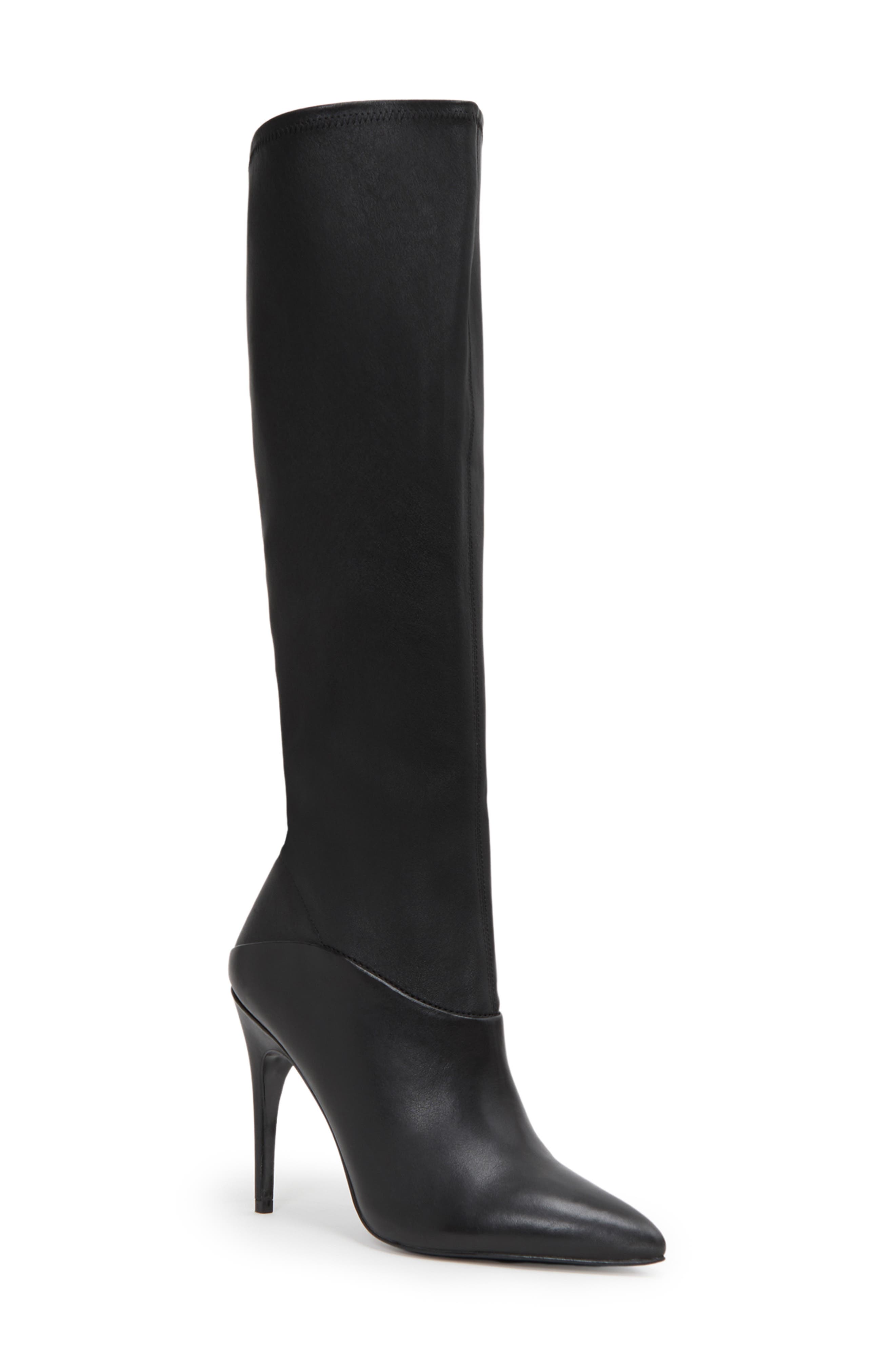 Carina Pointed Toe Boot (Nordstrom Exclusive), Main, color, BLACK