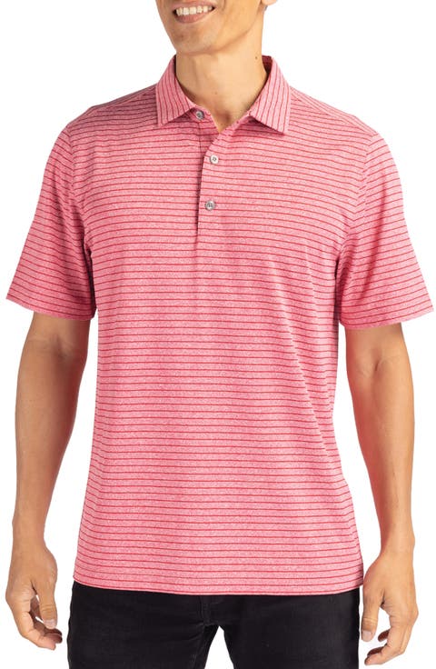 Forge Heather Stripe Recycled Blend Polo