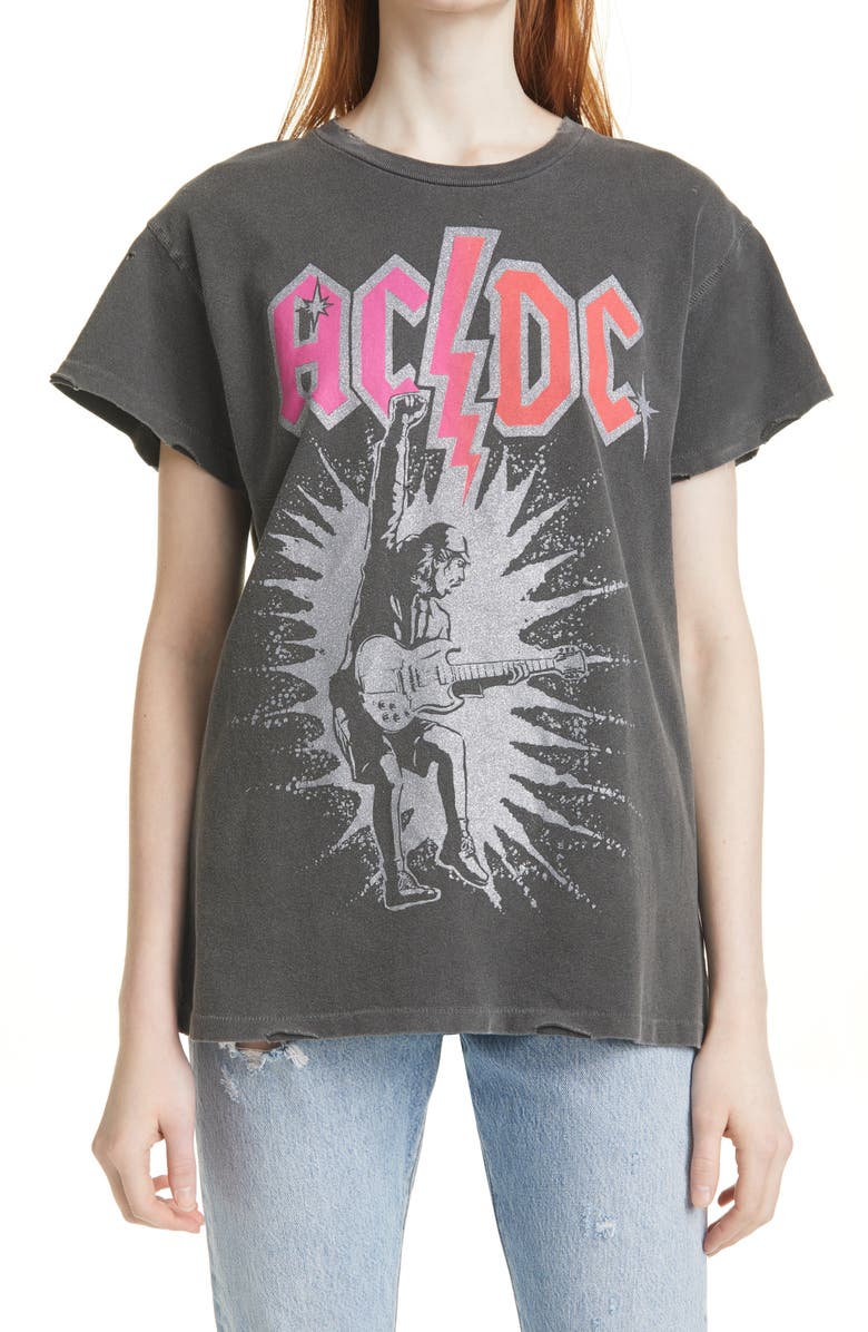 MadeWorn Women's AC/DC Graphic Tee, Main, color, 