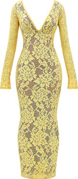 HOUSE OF CB Indiana Long Sleeve Lace Maxi Dress