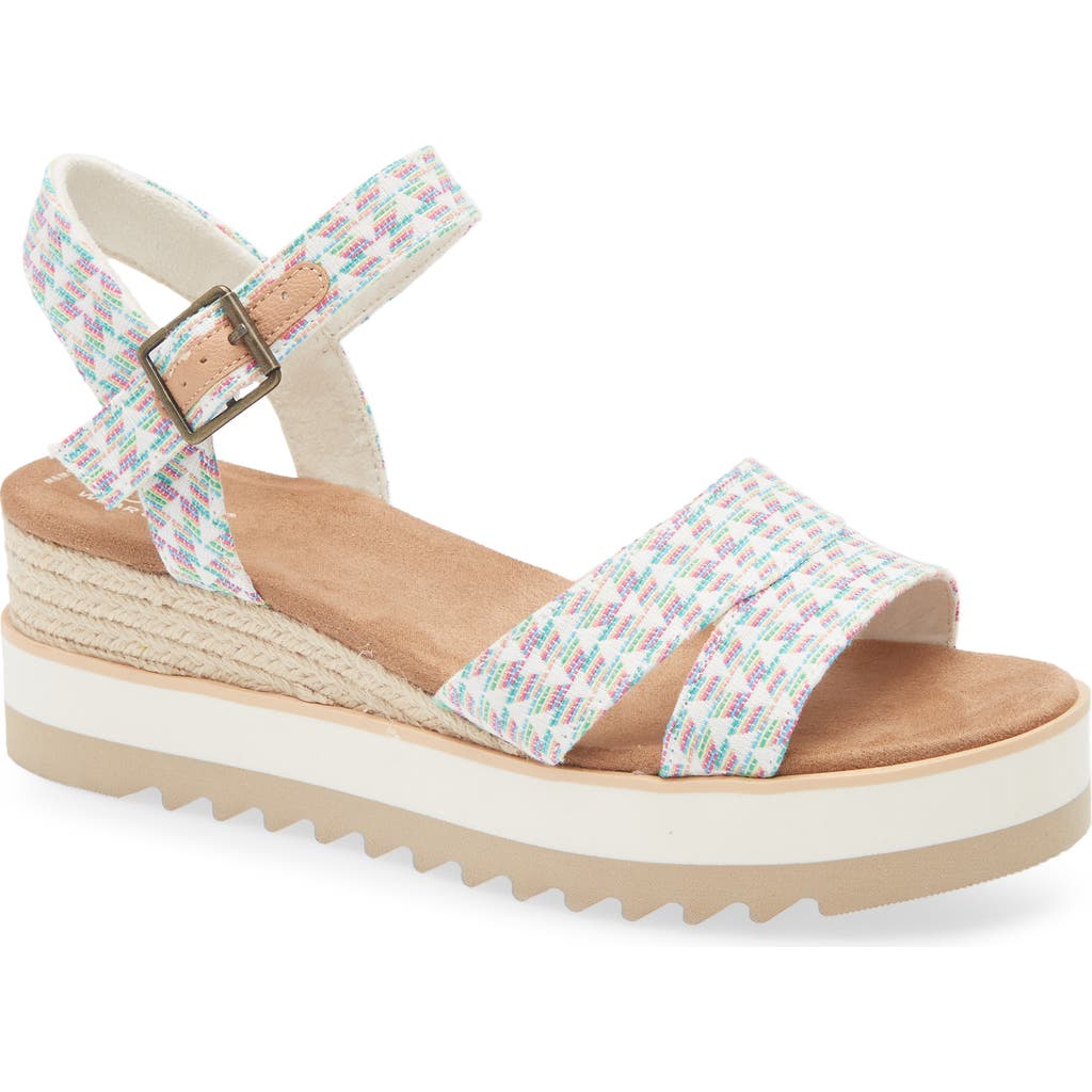 TOMS TOMS WIDE TRIANGLE WOVEN WEDGE SANDAL