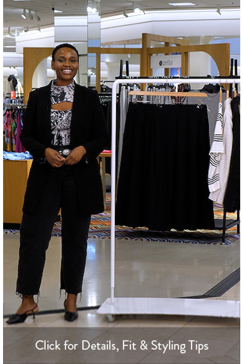 Pleated Cotton Poplin Midi Skirt video