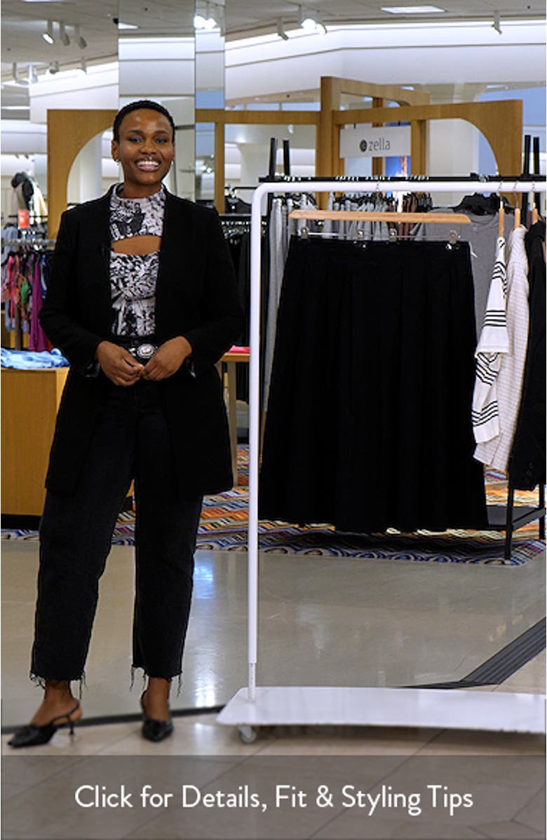 Pleated Cotton Poplin Midi Skirt, sales video thumbnail