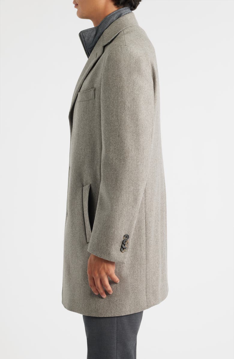 Jack Victor Delroy Wool Overcoat, Alternate, color, Oatmeal