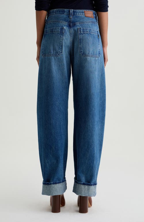 Ag Mercer Cuffed Barrel Jeans In Blue