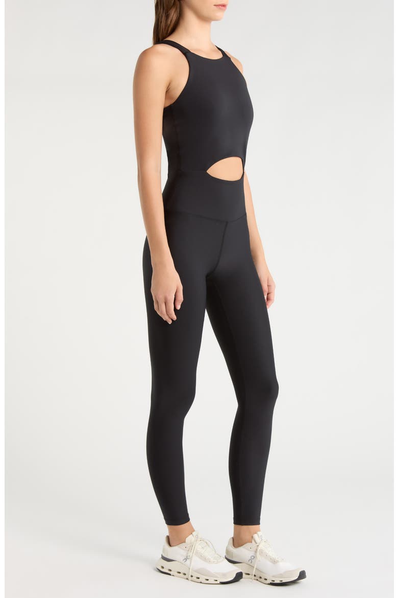 Cutout Jumpsuit, Alternate, color, BLACK
