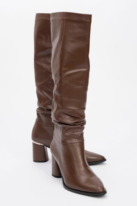Vianella Block Heel Knee High Boot